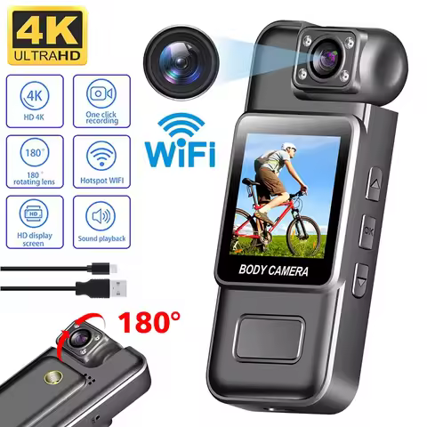 4K 2K 1080P Mini WiFi Camera Portable Digital Video Recorder BodyCam 1080P Infrared Night Vision Pol