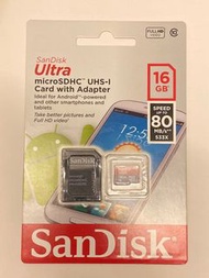 SanDisk Ultra microSD 16gb 記憶卡 Adapter