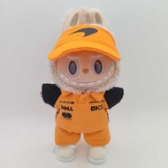 17cmlabubu 123rd Generation Baby Clothes Labubu Clothes F1 Racing Suit Suit (Doll Not Included)