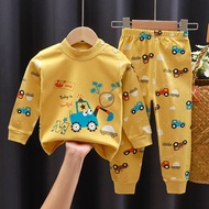 (0-4y) TRACTOR BABY SUITS FOR BOYS 3 6 9 MONTHS 1 2 3 4 YEARS BOYS' LONG-SLEEVED PAJAMAS CHILDREN'S 