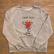 100% cotton Polo  Sweatshirt Chicago Graphic  Crew