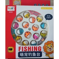 Toy Fishing Fish Rotating Pool Kids Family Game Toy Children Play Mainan Memancing Ikan Mainan Manci
