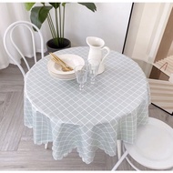 Round Table Cloth Oilproof & Waterproof Material Alas Meja Bulat