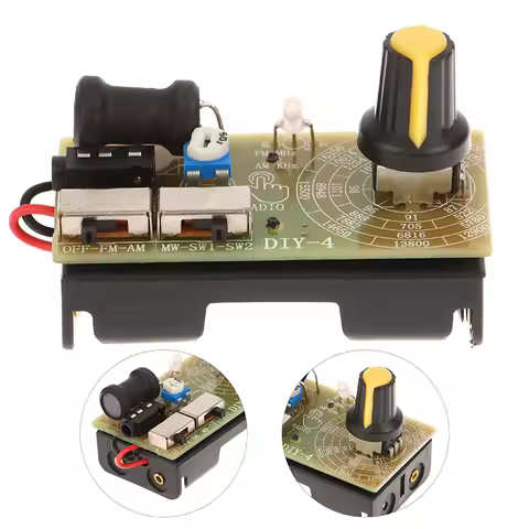 【C】AM/FM/SW Medium Wave Shortwave Radio FM Antenna Full Band Receiver Headphone Radio Module Volume 