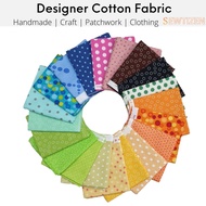 Precut FQ(45x55cm) 100% Cotton Fabric Polkadot Mix Design, DIY Pouch Handmade Craft |Sewtizen Fabric