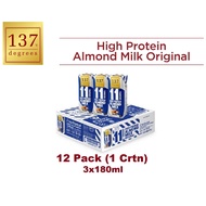 137 Degree 11 Grams High Protein Almond Original Non Dairy Milk 36 x 180ml