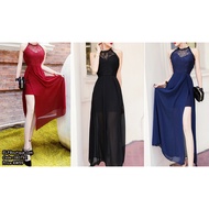 Premium Lacey Dinner Gown Long Dress Evening Gown 180792