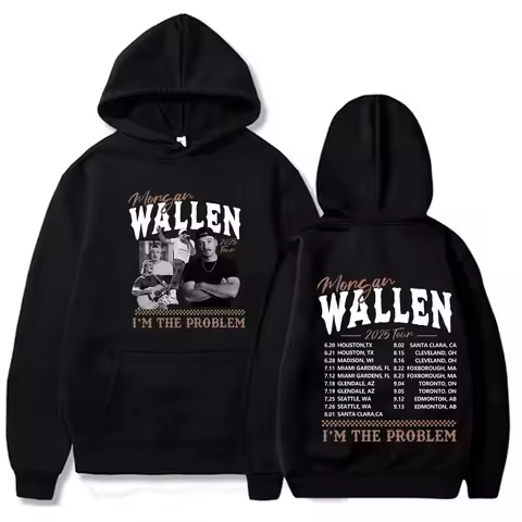 Morgan Warren country music hoodie Morgan I'm a Problem Tour New hoodie Men Harajuku top Fashion hoo