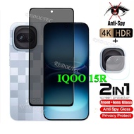 IQOO 15R Private Tempered Glass Anti-Spy Full Cover Full Glue Screen Protector Anti Peek 2in1 Privac