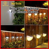 NioTech Outdoor Solar Wall Light Fence Light Waterproof LED Solar Light Lampu Solar Warna Warni Lamp