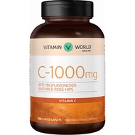 Vitamin World Vitamin C 1000 mg รุ่น time release with Citrus Bioflavonoid and Rose hip 250 caps