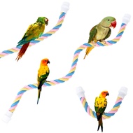 นกแก้วปีนเชือกบันจี้นกของเล่นเชือก Perch ยืนกรงเชือกผ้าฝ้าย C Arch นกแก้วของเล่นอุปกรณ์กรง