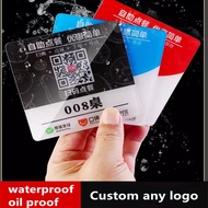 Custom Qr Code Matte Adhesive Scanning Table Logo Shiny 3m Gule Qr Waterproof Pvc Customized