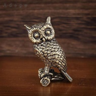 [Adepe] Modern Brass Owl Ornament Animal Statuette Compact Desk Statue Decorative Sculpture for Livi
