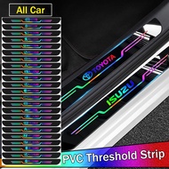 4Pcs Pvc Laser Car Door Sill Threshold Sticker for Mercedes Benz W210 W124 W203 W204 C200 W140 W176 