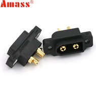 5 / 10PCS AMASS Black XT90E-M Battery Plug Gold-Plated Male Connector DIY Connecting Parts for RC Ai