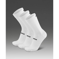 New 2XU Crew Socks 3 Pack - 2xu Socks 3 Pack - WHT/BLK