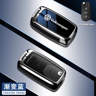 Lật Hợp kim kẽm bóng gương Gradient xe vỏ bọc chìa khóa gấp Keyless vỏ khóa điều khiển từ xa Keychai