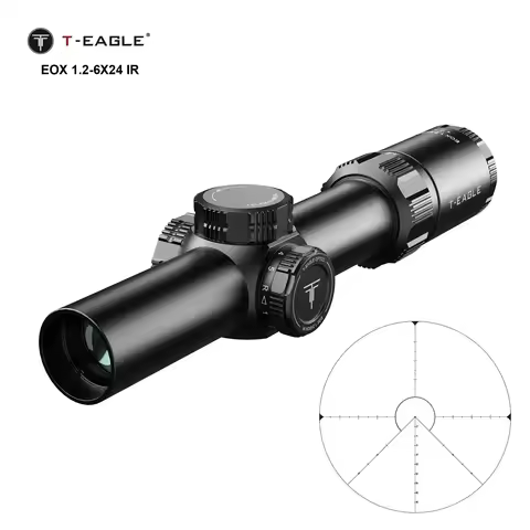 T-EAGLE EOX1.2-6x24IR Tactical Hunting Scope Spotting Optical Collimator Airsoft PCP ar15 Sight