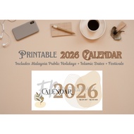 Malaysia 2026 Digital Calendar | Public Holidays + Hijri Dates + Festivals