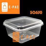 SQ 650 (BEKAS MAKANAN | BEKAS PETAK 50PCS) SQUARE DISPOSABLE FOOD CONTAINER SQ650 EPAC