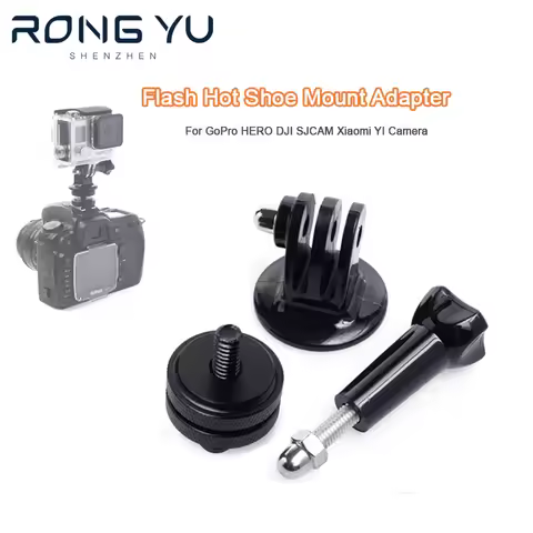 Flash Hot Shoe DSLR Mount Adapter For GoPro HERO DJI SJCAM Xiaomi YI Action Camera for Canon Nikon S