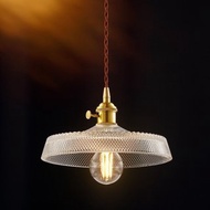 【塵年舊飾】懷舊銅製玻璃吊燈PL-1730附LED 6W燈泡