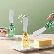 Spot# Kitchen Butter Knife Coated Bread Toast Cheese Jam Cream Peanut Butter Scraper Scraper Can Stand Paste Knife Scraper 12cc