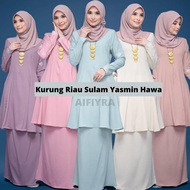 Baju Kurung Riau Sulam Yasmin Hawa (Dewasa / Ibu) Baju Raya / Baju Nikah / Kahwin / Tunang / Bridesm