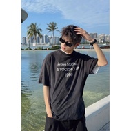 [Delivery Area] Acne Studios Letter Print Round Neck Short-Sleeved Straight T-Shirt Men's White Blac