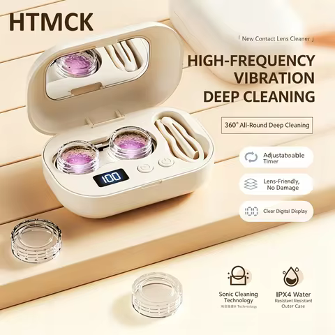 Portable Rechargeable Contact Lens Cleaner Machine for Disposable Soft Color Lens RGP OK Lens