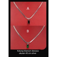 RJ416. Women's stainless steel titanium necklace + pendant