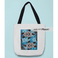 Authentic Aboriginal Art Sea Turtles Canvas Tote Bag