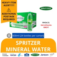 KLANG VALLEY ONLY  Spritzer Mineral Water (600ml X 24 bottles) (sold per carton) 矿泉水  Air Minuman Spritzer
