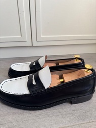 Haruta Penny Loafers - Black and White