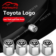 4pcs/set Aluminium Alloy Car Tire Anti-leak Cap Double Threaded Styling Car Logo Wheel Valve Cover f