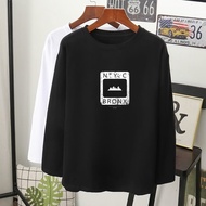  NYC streetwear baju t-shirt viral lengan panjang perempuan/longsleeve women/muslimah/oversize plus size/cotton