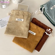 Benvdsg&gt; 1pc Solid Color Corduroy Drawstring Cosmetic Bags Christmas Gift Package Storage Bag High Quality Lip Candy Organizer Pouch well