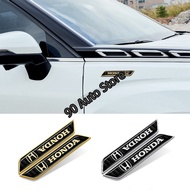 2pcs 10.3x1.5cm For Honda Civic City Odyssey Vezel Car Styling Sticker Fender Body Trunk Emblem Auto Badge Decal Accessories