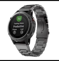 Garmin佳明fenix6Spro fenix5X plus 3HR 945快拆不鏽鋼錶帶