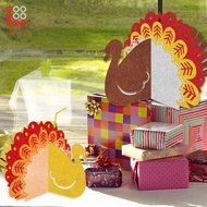 Lovoski 2x Glitter Thanksgiving Turkey Fall Centerpiece Accessories Turkey Sign Table