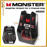 Monster M600K Premium 4ch Amplifier Wire Installation Kit Power Cable Ground Cable Speaker Cable RCA