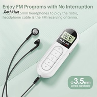  Small Fm Radio Portable Fm Radio Portable Mini Fm Radio with Lcd Display and Headphones Adjustable Frequency Dsp Filter Chip Pocket Clip Design Southeast Asian Favorite
