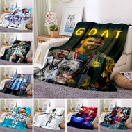 Soft Argentine Footballer Lionel Messi Ballon d'Or Champions League Flannel Printed Blanket throw bl