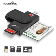 Rocketek USB 2.0 Smart Card Reader Micro Sd/Tf Memory ID Bank EMV Electronic DNIE Dni Citizen Sim