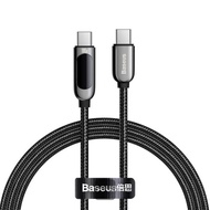 BASEUS LED DISPLAY FAST CHARGING CABLE FAST CHARGING DATA CABLE TYPE-C TO TYPE-C 100W 5A 1M & 2M - B