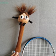 NICKOLAS Cartoon Badminton Racket Protector, Non Slip Drawstring Badminton Racket Handle Cover, Sweat Absorption Grip Elastic Cute Animal Badminton Racket Grip Cover Outdoor
