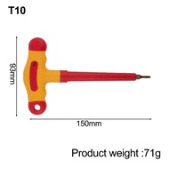PENGGONG ฉนวน1000V แบบประแจท่อสำหรับเครื่องมือทางไฟฟ้า T10 T40มีประสิทธิภาพ