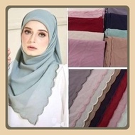 Shawl Chiffon Voile Sulam Shawl Chiffon Aritachi Selendang Chiffon Voile Shawl Sulam Plain Shawl Ray