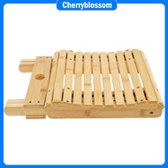 Foldable Sauna Chair Bamboo Folding Stool for Portable Sauna Box Strong Load Bearing Sauna Stool for